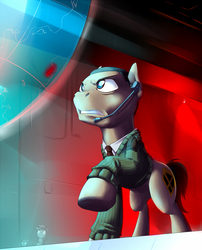 Size: 808x1000 | Tagged: safe, artist:doomy, pony, bradford, ponified, solo, x-com, xcom: enemy unknown