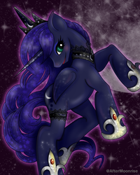 Size: 600x750 | Tagged: safe, artist:aftermoonrise, princess luna, g4, female, garter, lace, solo