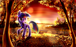 Size: 4000x2500 | Tagged: safe, artist:aquagalaxy, twilight sparkle, g4, female, scenery, solo