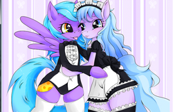 Size: 500x323 | Tagged: safe, artist:kayurita, oc, oc only, oc:ishizko, pony, bipedal, clothes, cute, maid, tuxedo