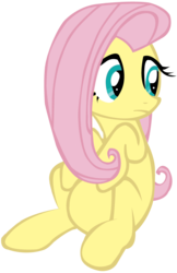 Size: 648x1002 | Tagged: safe, artist:kelliek94, fluttershy, pegasus, pony, dragonshy, g4, belly, female, simple background, sitting, solo, transparent background, vector