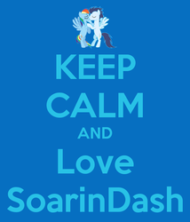 Size: 600x700 | Tagged: safe, artist:mercy2009, rainbow dash, soarin', g4, female, keep calm and carry on, male, ship:soarindash, shipping, straight