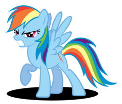 Size: 2253x1919 | Tagged: safe, artist:rayne-feather, rainbow dash, pegasus, pony, g4, over a barrel, season 1, angry, female, simple background, solo, transparent background, vector