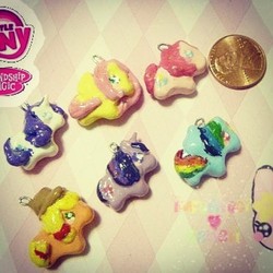 Size: 640x640 | Tagged: safe, artist:imperfectkawaii, applejack, fluttershy, pinkie pie, rainbow dash, rarity, twilight sparkle, g4, clay, craft, mane six, sculpture