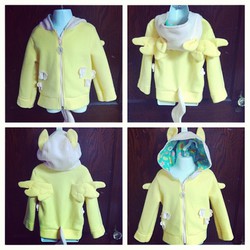 Size: 640x640 | Tagged: safe, artist:thugcorpseinc, fluttershy, g4, clothes, craft, cutie mark, hoodie