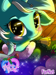 Size: 600x800 | Tagged: safe, artist:furnut, lyra heartstrings, hooves & holly, g4, bell, blushing, clothes, cute, female, limited preview, solo, sweater