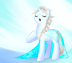 Size: 700x614 | Tagged: safe, artist:norang94, pony, disney, elsa, frozen (movie), ponified, solo