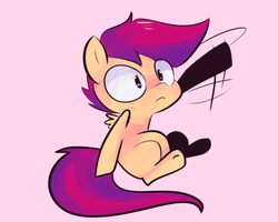 Size: 1280x1024 | Tagged: safe, artist:spanish-scoot, scootaloo, tumblr:preguntascootaloo, g4, female, solo