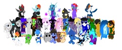 Size: 3864x1588 | Tagged: safe, derpy hooves, alicorn, changeling, pony, g4, alicorn oc, derpicorn, race swap, second life