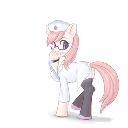 Size: 700x700 | Tagged: safe, artist:ringo, nurse redheart, g4, female, heartabetes, pixiv, solo