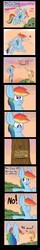 Size: 950x5900 | Tagged: safe, artist:heir-of-rick, applejack, rainbow dash, g4, apple, comic, derp, impossibly large ears, nose wrinkle, that pony sure does love apples