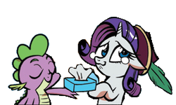 Size: 271x163 | Tagged: safe, idw, official comic, rarity, spike, g4, spoiler:comic