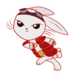 Size: 500x500 | Tagged: safe, artist:isa-isa-chan, angel bunny, g4, clothes, cosplay, crossover, king kazma, male, solo, summer wars