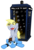 Size: 1244x1825 | Tagged: safe, artist:niksiekins, derpy hooves, doctor whooves, time turner, pegasus, pony, g4, annoyance, doctor who, female, male, mare, ninth doctor, peacoat, ship:doctorderpy, shipping, simple background, straight, tardis, transparent background