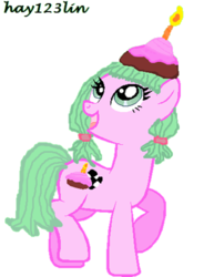 Size: 385x498 | Tagged: safe, artist:hay123lin, artist:ms-paint-base, pony, candlehead, ponified, solo, sugar rush, wreck-it ralph