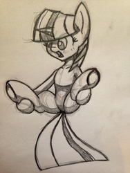 Size: 1536x2048 | Tagged: artist needed, safe, twilight sparkle, g4, female, sketch, solo, stretching