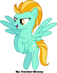 Size: 2753x3561 | Tagged: safe, artist:vector-brony, lightning dust, pegasus, pony, g4, female, flying, mare, simple background, solo, transparent background, vector