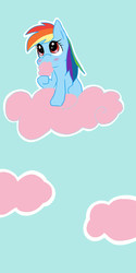 Size: 500x1000 | Tagged: safe, artist:joycall6, rainbow dash, g4, cloud, cloudy, cotton candy, cotton candy cloud, female, food, solo