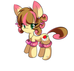 Size: 2100x2000 | Tagged: safe, artist:xromeo-azul-angelx, oc, oc only, earth pony, pony, earring, heart, necklace, solo