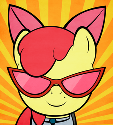 Size: 3000x3302 | Tagged: safe, artist:thematrixman, apple bloom, g4, alice, female, solo, superjail