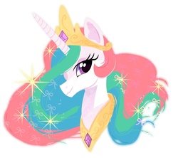 Size: 662x587 | Tagged: safe, artist:girlslabo, princess celestia, g4, female, solo