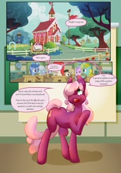 Size: 1280x1828 | Tagged: safe, artist:severus, cheerilee, diamond tiara, liza doolots, petunia, silver spoon, tootsie flute, twist, oc, oc:marble patches, g4, classroom, comic, ponyville schoolhouse, school, sex education, stories from the front, tumblr