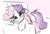 Size: 1200x816 | Tagged: safe, artist:kejifox, sweetie belle, pony, unicorn, g4, female, looking at you, lying down, mare, prone, solo