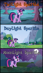 Size: 500x839 | Tagged: safe, artist:mylittlepony4u, edit, twilight sparkle, pony, unicorn, g4, bad joke, bad pun, day, female, moon, night, pun, solo, twilight (astronomy), unicorn twilight, vector