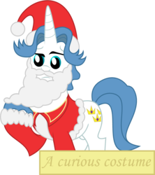 Size: 699x787 | Tagged: safe, artist:professorbasil, fancypants, pony, unicorn, g4, christmas, clothes, hat, holiday, male, santa costume, santa hat, simple background, solo, stallion, transparent background