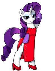 Size: 700x900 | Tagged: safe, artist:kloudmutt, rarity, pony, g4, bipedal, blushing, clothes, crossover, dress, female, high heels, jessica rabbit, parody, solo, who framed roger rabbit