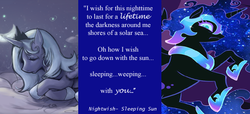 Size: 508x232 | Tagged: safe, nightmare moon, princess luna, g4, forum signature, lyrics, nightwish, sleeping sun