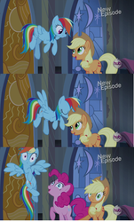 Size: 850x1410 | Tagged: safe, screencap, applejack, pinkie pie, rainbow dash, g4, out of context