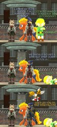 Size: 598x1337 | Tagged: safe, artist:php74, fox, pony, 3d, comic, crossover, falco lombardi, firefox, fox mccloud, gmod, konami, link, male, metal gear, metal gear solid, miles "tails" prower, nintendo, ponified, sonic the hedgehog (series), star fox, the legend of zelda, toon link, zelda: the wand of gamelon