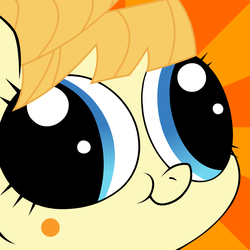 Size: 1000x1000 | Tagged: safe, artist:blanishna, aunt orange, pony, g4, aunt aww'range, cute, female, hey you, solo