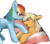 Size: 1636x1449 | Tagged: safe, artist:sa_eku, applejack, rainbow dash, earth pony, pegasus, pony, g4, blushing, cute, female, floating heart, folded wings, freckles, heart, lesbian, mare, open mouth, pixiv, ship:appledash, shipping, signature, simple background, sleeping, transparent background, wings