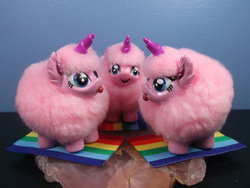 Size: 1024x768 | Tagged: safe, artist:deadheartmare, oc, oc only, oc:fluffle puff, pink fluffy unicorns dancing on rainbows, customized toy, toy