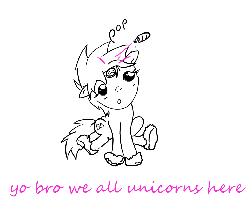 Size: 964x820 | Tagged: safe, oc, oc only, pony, unicorn, gif, non-animated gif, solo, stompy slippers, unusual unicorn