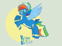 Size: 1024x768 | Tagged: safe, artist:flyonthewings, rainbow dash, g4, rainbow blitz, rearing, rule 63, solo, wonderbolts