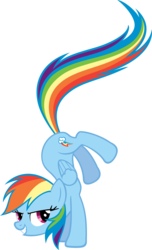 Size: 4864x8000 | Tagged: safe, artist:moongazeponies, rainbow dash, g4, absurd resolution, female, handstand, simple background, solo, transparent background, vector