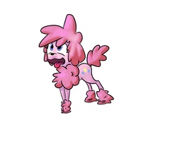Size: 1400x1200 | Tagged: artist needed, safe, pinkie pie, dog, poodle, g4, dogified, female, puppy pie, solo, species swap