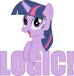 Size: 523x543 | Tagged: safe, twilight sparkle, g4, female, logic, reaction image, simple background, solo, vector, white background