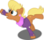 Size: 7258x6469 | Tagged: safe, artist:soren-the-owl, ms. harshwhinny, pony, flight to the finish, g4, absurd resolution, derp, extended trot pose, female, silly, silly pony, simple background, solo, transparent background, unprofessional, vector