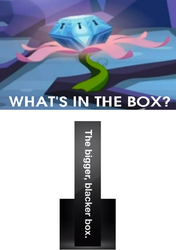 Size: 540x765 | Tagged: safe, g4, my little pony: friendship is magic, princess twilight sparkle (episode), cards against humanity, chest of harmony, exploitable meme, meme, what's in the box?