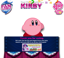 Size: 960x870 | Tagged: safe, edit, puffball, best pony poll, fake, kirby, kirby (series), nintendo