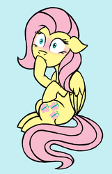 Size: 336x521 | Tagged: safe, artist:darlimondoll, fluttershy, g4, blushing, female, solo