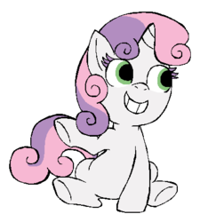 Size: 395x439 | Tagged: safe, artist:darlimondoll, sweetie belle, g4, female, mane, smiling, solo, tail, teeth