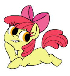 Size: 338x366 | Tagged: safe, artist:darlimondoll, apple bloom, g4, female, gap teeth, solo