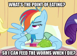 Size: 475x346 | Tagged: safe, edit, edited screencap, screencap, rainbow dash, pegasus, g4, my little pony: friendship is magic, read it and weep, emo, emodash, female, image macro, mare