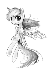 Size: 900x1220 | Tagged: safe, artist:natx-chan, rainbow dash, g4, black and white, female, grayscale, monochrome, solo