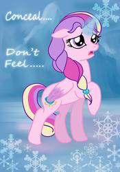 Size: 500x713 | Tagged: safe, artist:kuromi, princess cadance, g4, disney, female, frozen (movie), solo, teen princess cadance